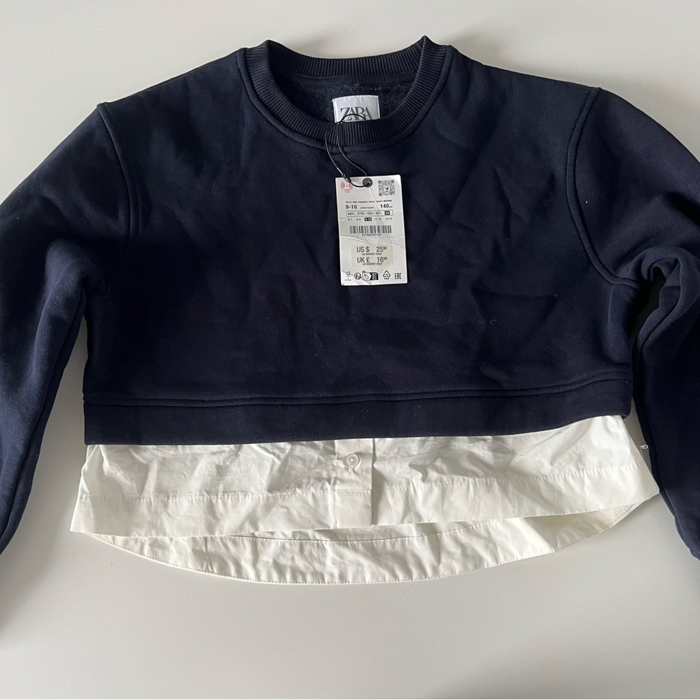 Zara all in one sweater and shirt